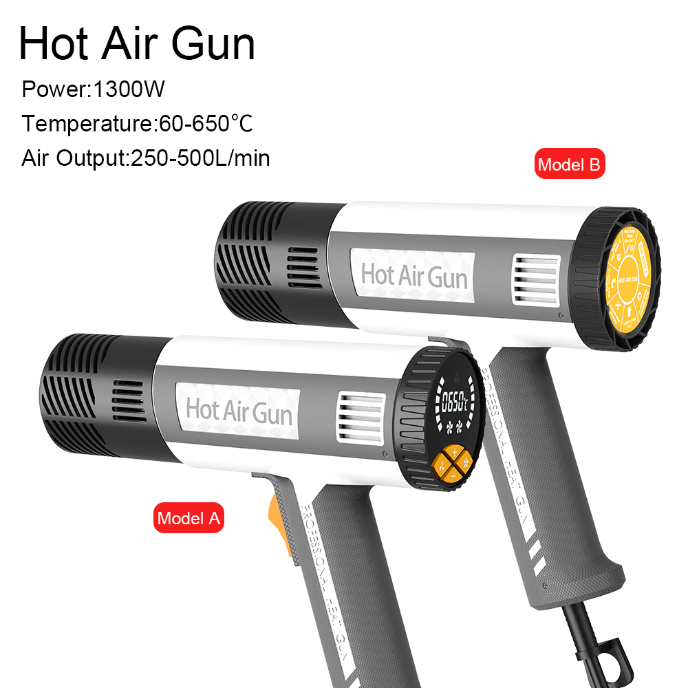 Heat Gun Embossing - LF502 スマート N デジタルディスプレイヒートガン 1300W 高風力定温プロフェッショナルグレードプラスチックおよび金属加工ツール