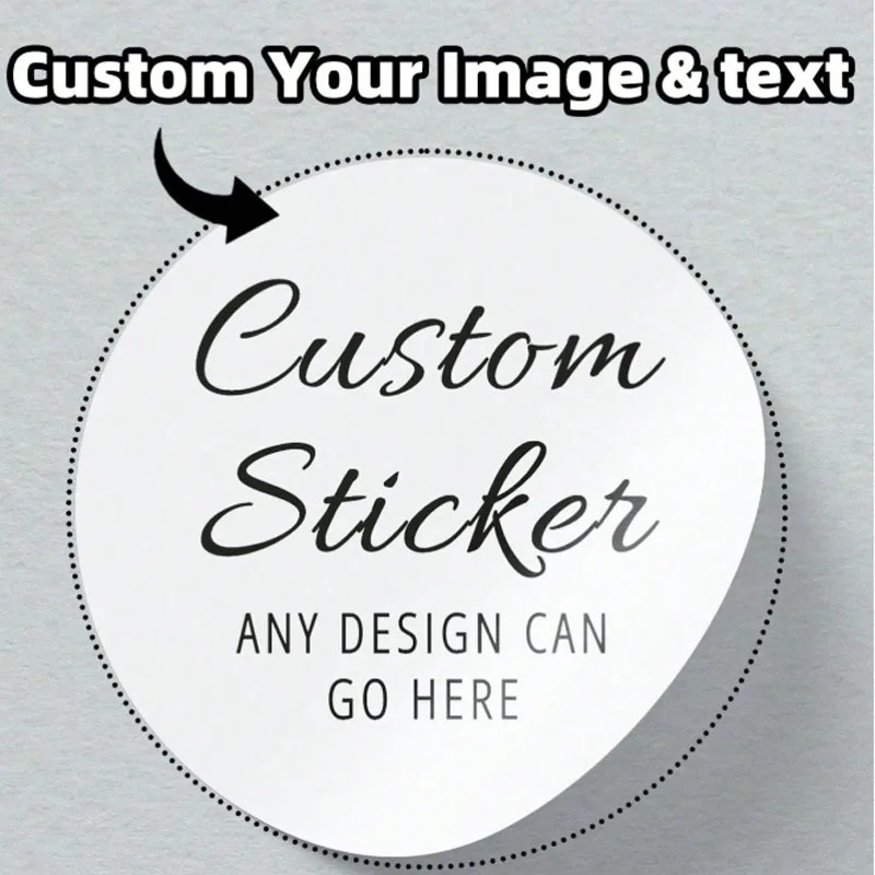 Label Sticker Round - カスタムラウンドステッカー、パーソナライズされたラベル、写真/ロゴ/テキスト/グラフィックでカスタマイズできるステッカー