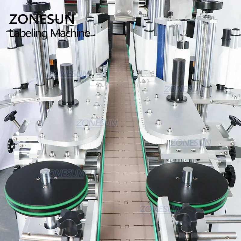 Label Sticker Round - ZONESUN ZS-TB300Z 両用自動ボトルラベリングマシン 丸型および角型ボトルステッカー両面ラベル貼り付け機
