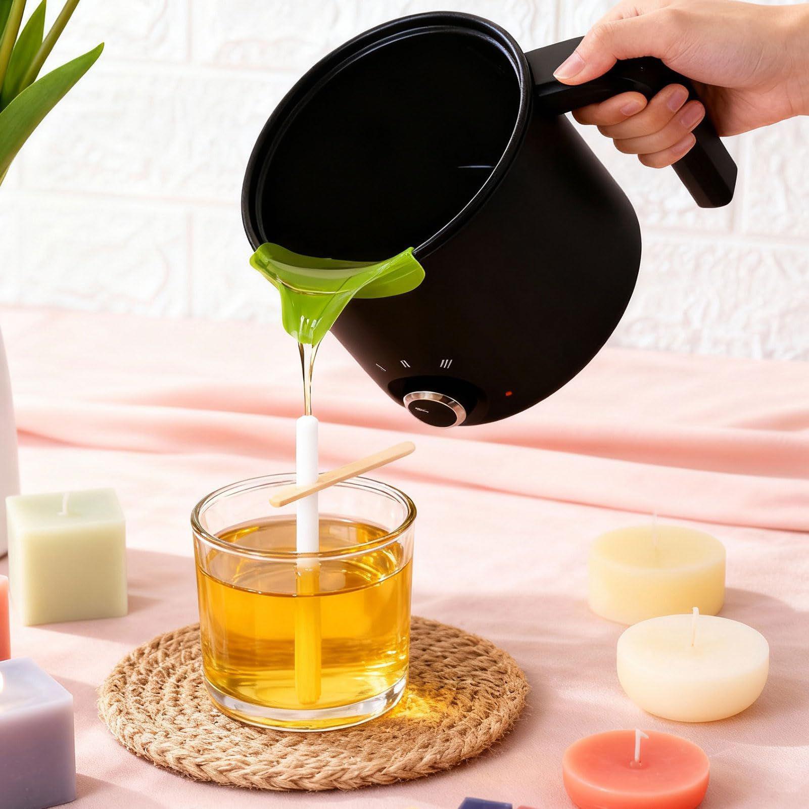 Candle Making Reno - EU 1.5L ワックス溶解ポット キャンドルワックス溶解装置 3段階温度調節 電気式ノンスティックキャンドル製造用溶解ポット