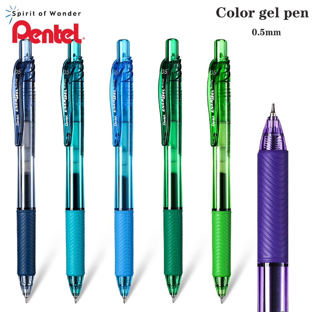 Pentel Pen Energel - 1 個ぺんてるゲルペン BLN105 ニードルチップ書き込みスムーズな速乾性カラーインク 0.5 ミリメートルテストオフィス万年筆日本の文房具