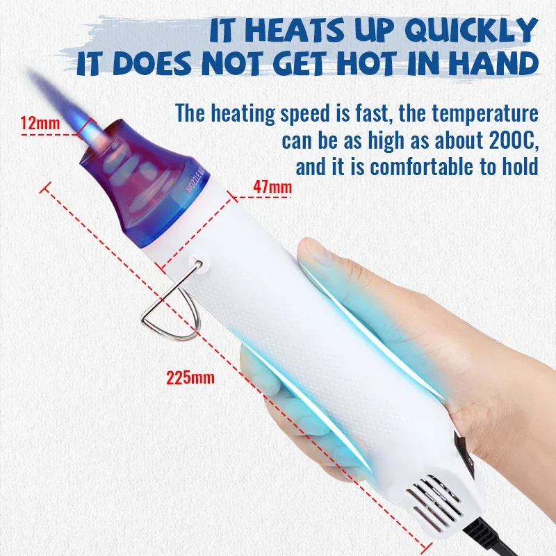 家庭用多目的ヒートガン/収縮チューブ EU プラグケーブルメ - Heat Gun Embossing のレビューと価格