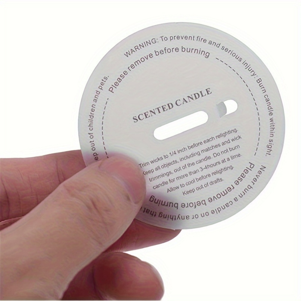 10/50個入り キャンドルカップラベル 丸型 DIY 手作 - Candle Warning Label のレビューと価格
