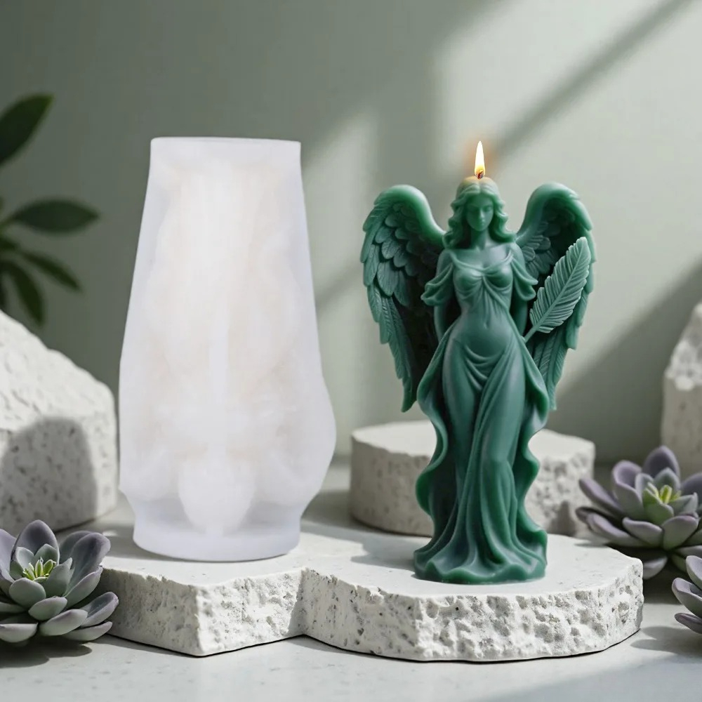 翼女神香りのシリコーンキャンドルモールド DIY 祈り天使の - Candle Making Reno のレビューと価格