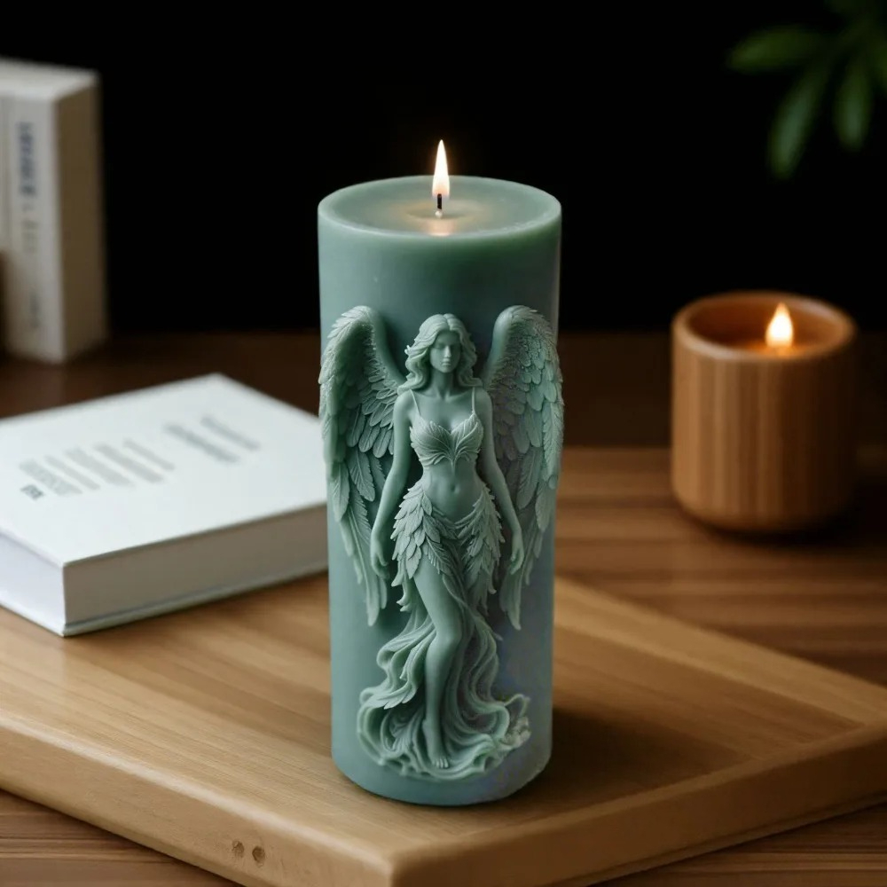 翼女神香りのシリコーンキャンドルモールド DIY 祈り天使の - Candle Making Reno のレビューと価格