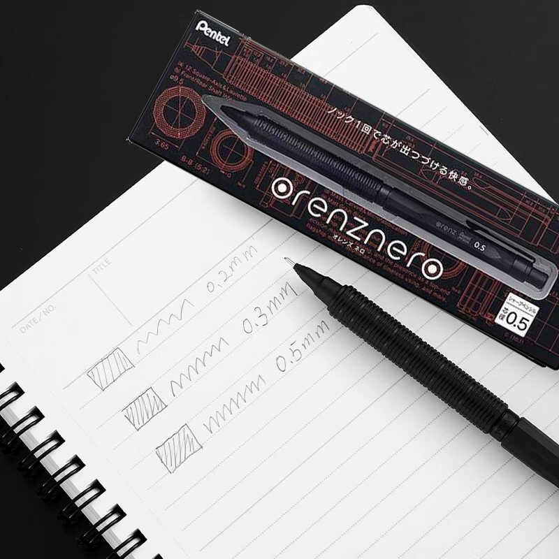 ぺんてる プロフェッショナルペンシル オレンズネロ 0.2  - Pentel Pen Energel のレビューと価格