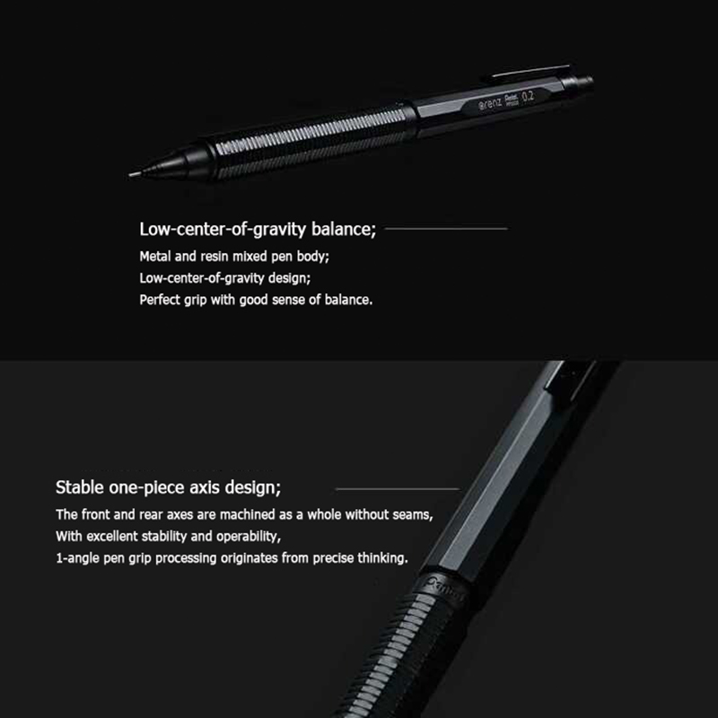 ぺんてる プロフェッショナルペンシル オレンズネロ 0.2  - Pentel Pen Energel のレビューと価格