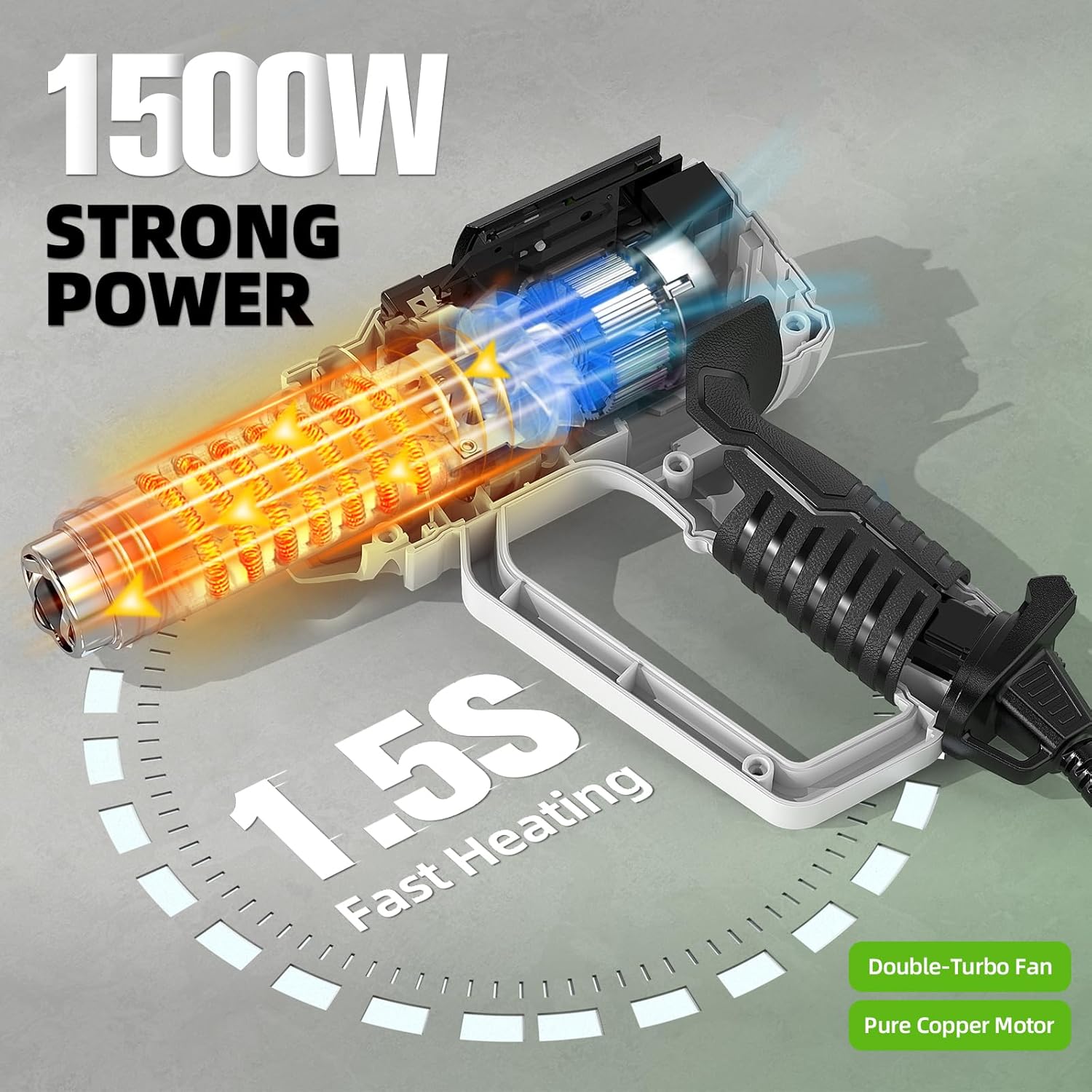 液晶付きホットエアガン 12段階温度調節可能 120 ℉ - - Heat Gun Embossing のレビューと価格