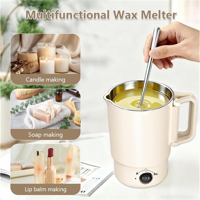 A47U 電気ワックス溶解ポットキット 温度計付き 800M - Candle Making Reno のレビューと価格