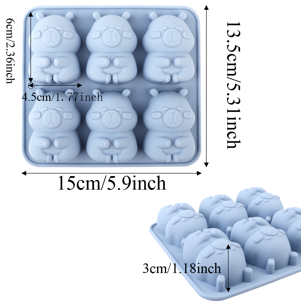 かわいいカピバラの形をしたシリコンケーキ型1個。チョコレート - Candle Making Tutorial のレビューと価格