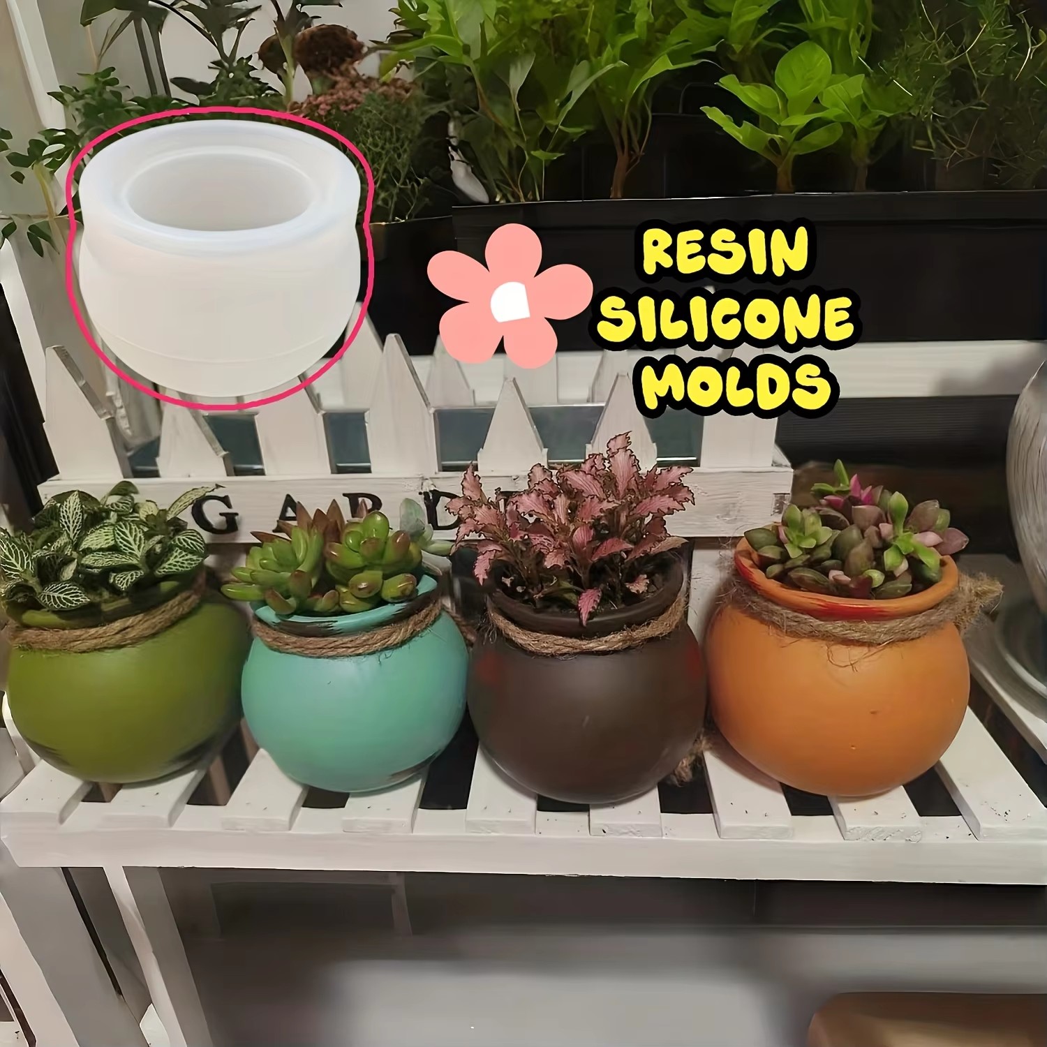 シリコンフラワーポット型、樹脂型、エポキシ型、香り付きキャン - Candle Making Tutorial のレビューと価格