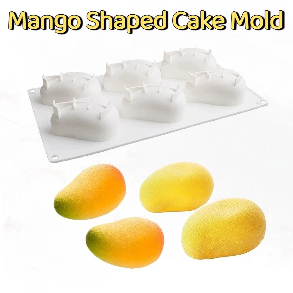 6つの空洞を持つマンゴー型ケーキ型、無毒で焦げ付きにくいシリ - Candle Making Tutorial のレビューと価格