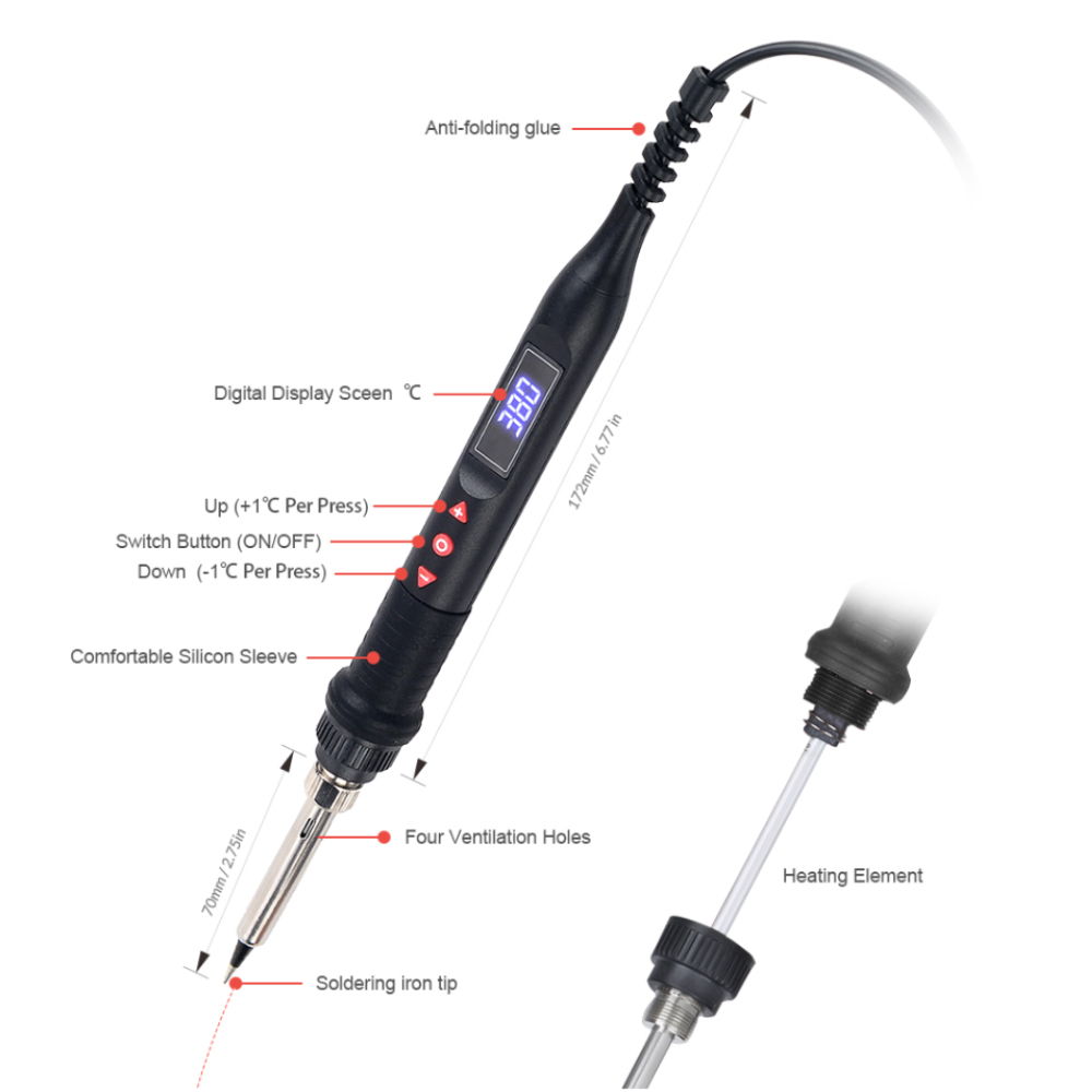 Jcd-マイクロ熱はんだ付けガン,750W,220V,110 - Heat Gun Embossing のレビューと価格