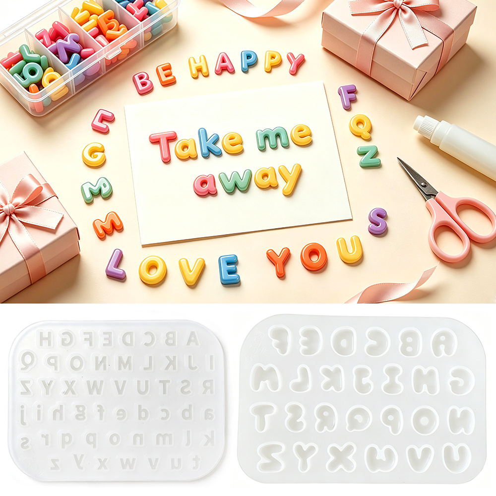 2個入りミニレターシリコンモールド かわいいミニアルファベッ - Candle Making Moulds のレビューと価格