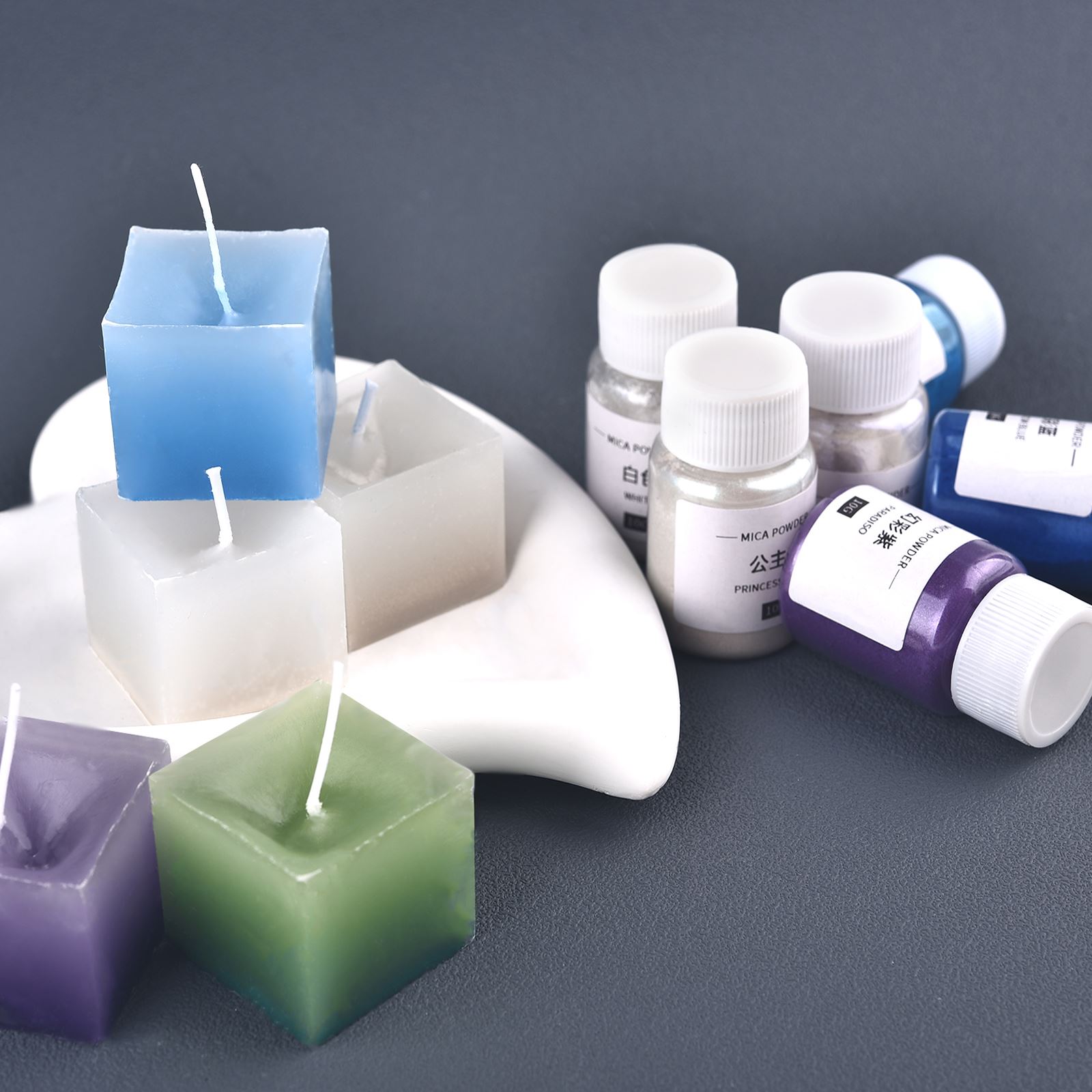 キャンドル着色剤、真珠光沢マイカパウダー、樹脂顔料、キャンド - Candle Making Tutorial のレビューと価格