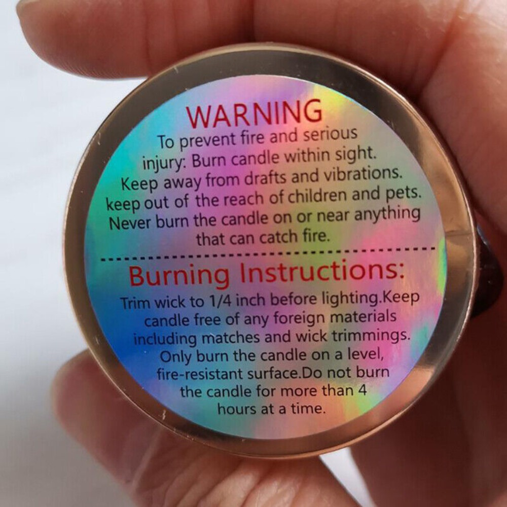 自己粘着ラベル円形警告ステッカーワックス溶融安全ステッカーキ - Candle Warning Label のレビューと価格