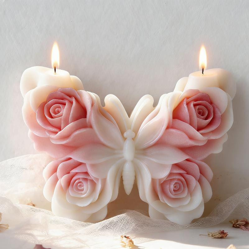 DIY ローズバタフライフォームシリコーン型手作りアロマキャ - Candle Making Tutorial のレビューと価格