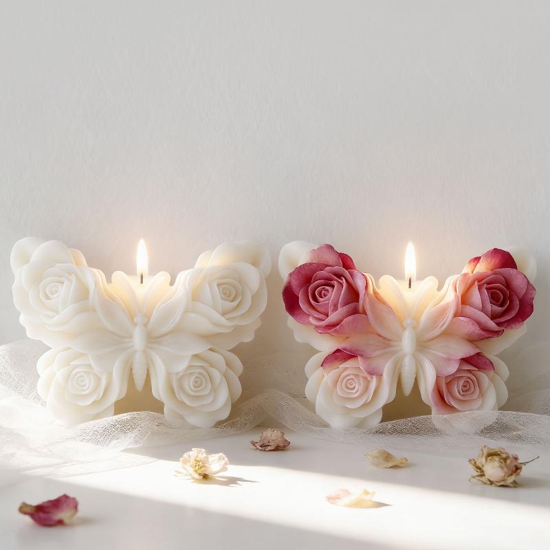 DIY ローズバタフライフォームシリコーン型手作りアロマキャ - Candle Making Tutorial のレビューと価格