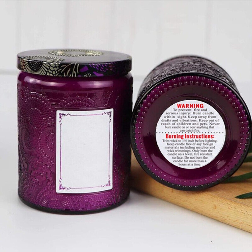 自己粘着ラベル キャンドルジャー容器ラベル ワックスメルト安 - Candle Warning Label のレビューと価格