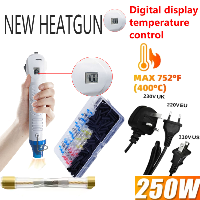 220V ヒートガンホットエアガン電力温度送風機 250 ワ - Heat Gun Embossing のレビューと価格