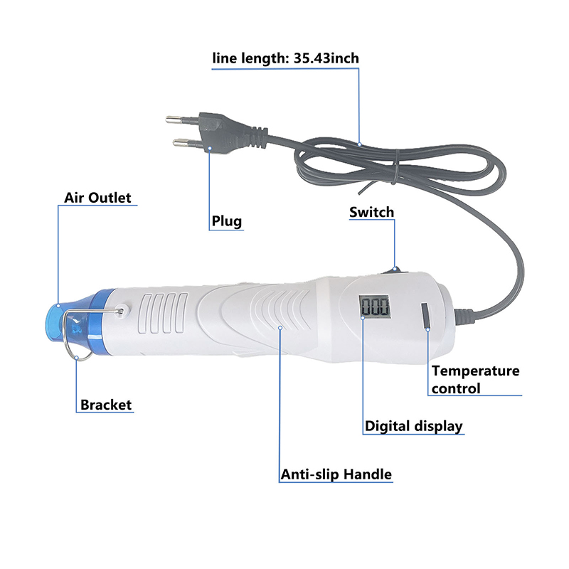 220V ヒートガンホットエアガン電力温度送風機 250 ワ - Heat Gun Embossing のレビューと価格