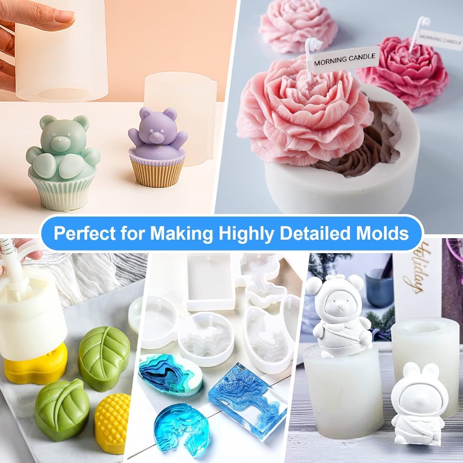 シリコンモールド作成キット、38.8オンス 15A弾性液体シ - Candle Making Tutorial のレビューと価格