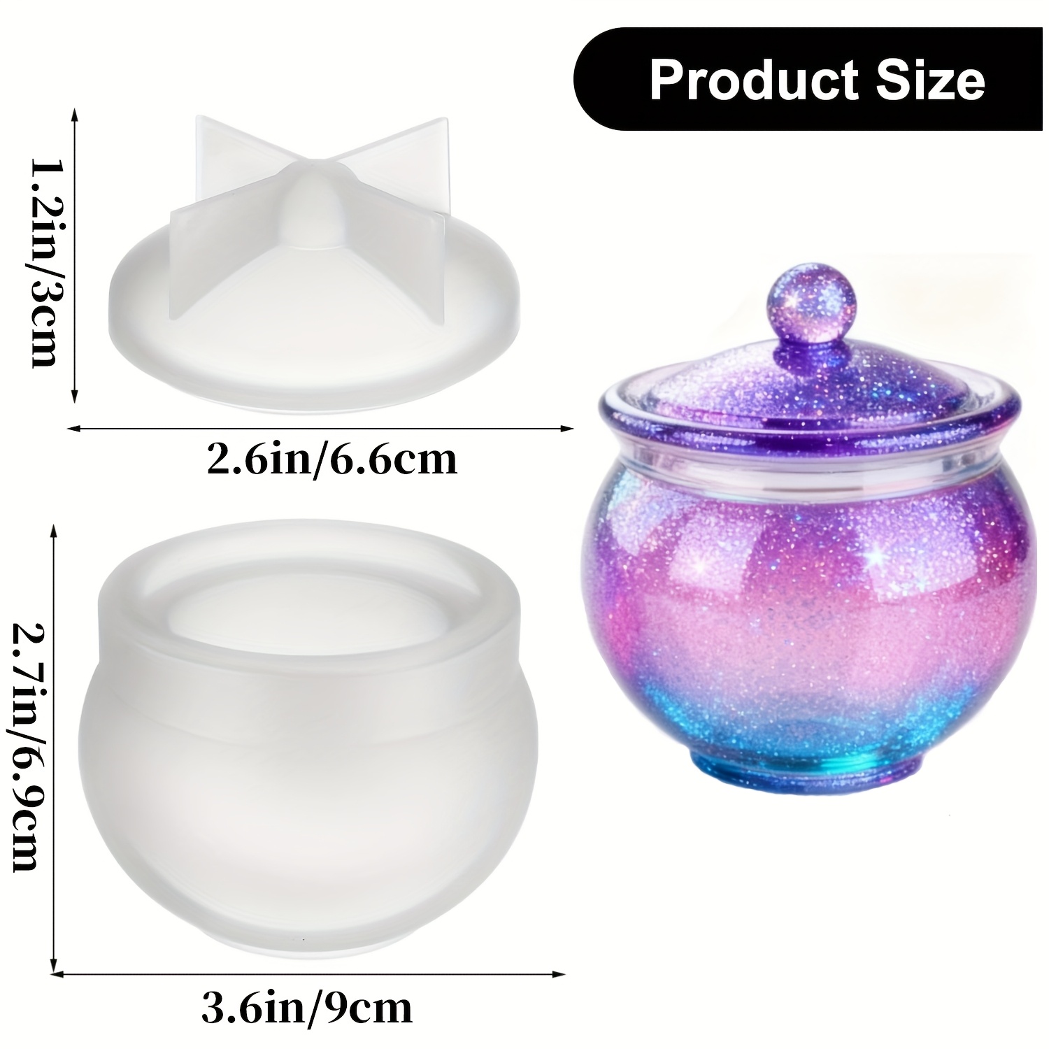 蓋付きの丸い樹脂製缶型1セット、DIYジュエリー収納ボックス - Candle Making Design のレビューと価格