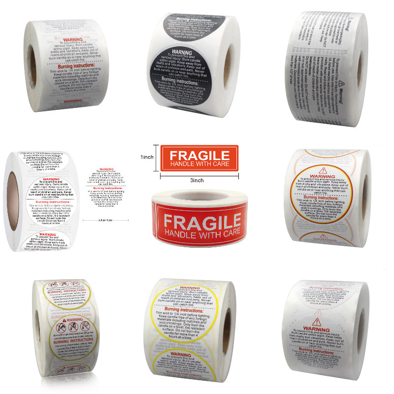 家のためのステッカーラベル,ベルベットラベル,耐水性,ワック - Candle Warning Label のレビューと価格