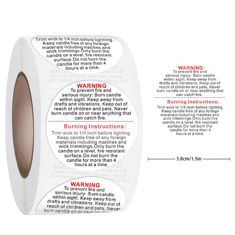 家のためのステッカーラベル,ベルベットラベル,耐水性,ワック - Candle Warning Label のレビューと価格